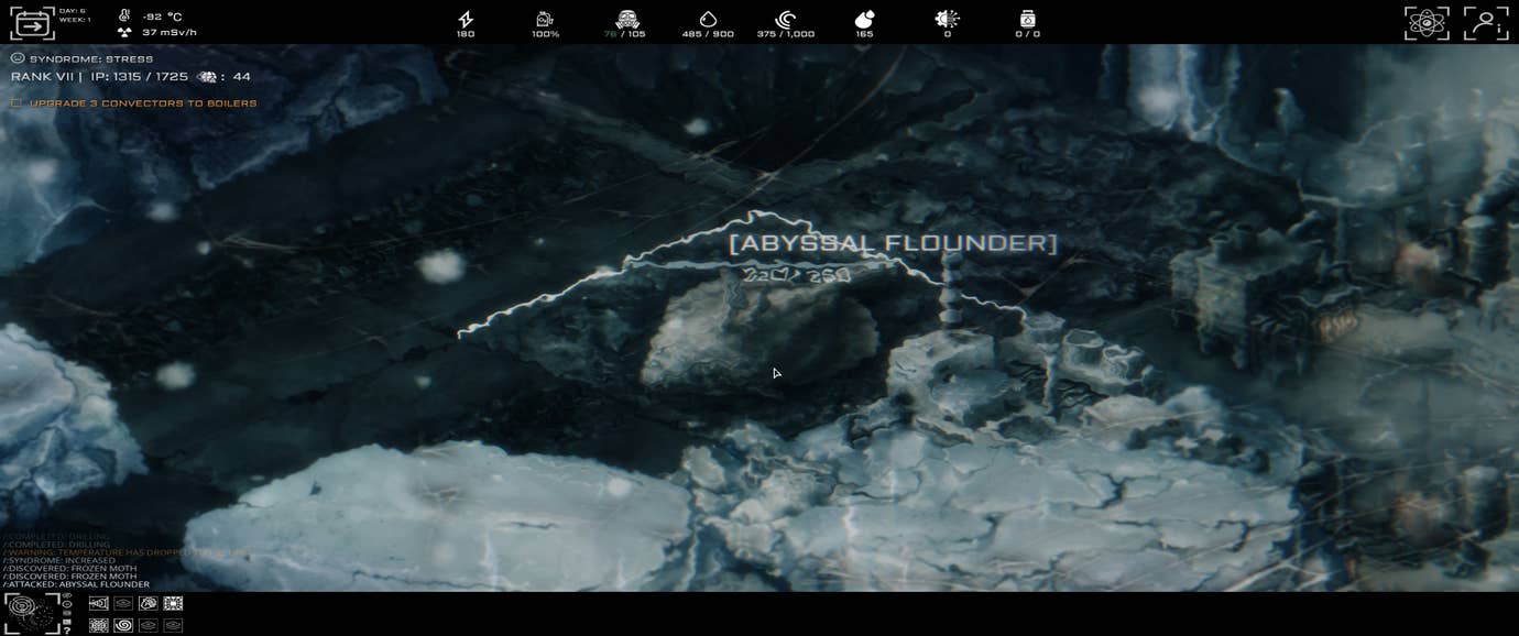 Horrible cold, horrible fish in Anoxia Station.